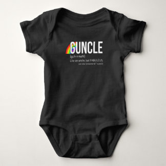Guncle Definition - Fun Gifts for Gay Uncles Slim Baby Strampler