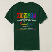 Guncle Definition Gay Pride Funny Gift für Gay Unc T-Shirt (Design vorne)