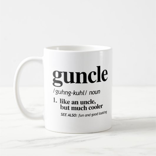 Guncle Definition Kaffeetasse (Links)