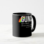 Guncle Definition Rainbow Prix Farbe für Onkel Tasse (VorderseiteRechts)