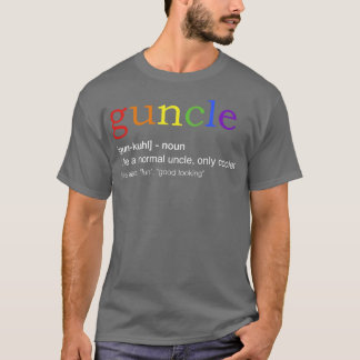 Guncle in Regenbogenfarben für Homosexuelle T-Shirt