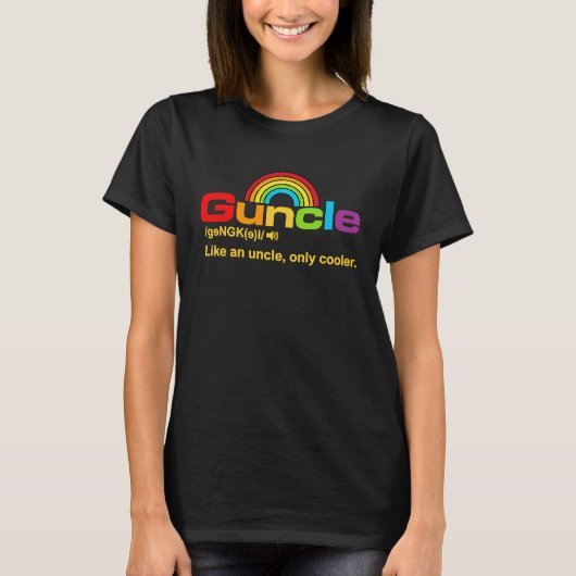 Guncle Rainbow Pride Support Lgbtq For Men Women B T-Shirt (Vorderseite)