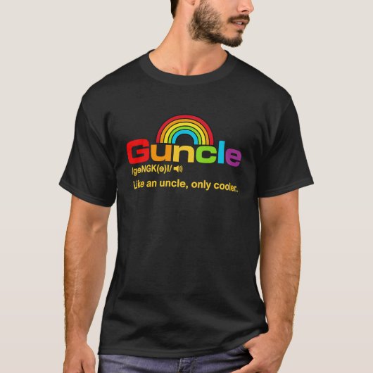 Guncle Rainbow Pride Support Lgbtq For Men Women B T-Shirt (Vorderseite)