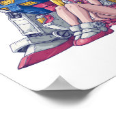 Gundam And Moon A Mecha Magical Crossover Poster (Ecke)