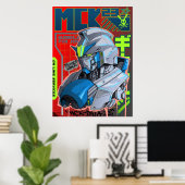 Gundam inspirierte Farbkunst Poster (Heimbüro)