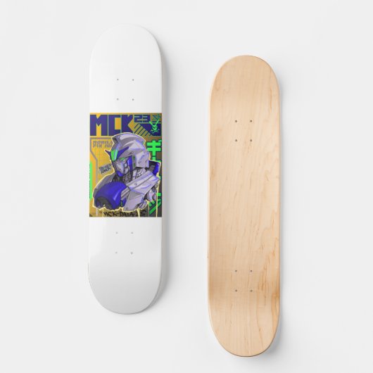 Gundam-inspiriertes Skateboarddeck (Vorderseite)