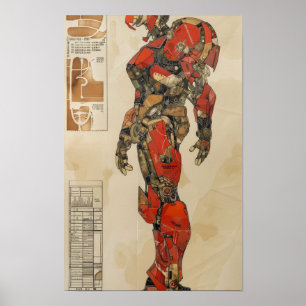 Gundam Mecha Art Poster von Takato Yamamoto
