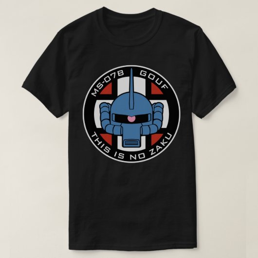Gundam MS07B Gouf Abzeichen T-Shirt (Design vorne)