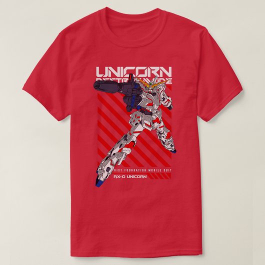 Gundam RX0 Unicorn Destroy Mode T-Shirt (Design vorne)