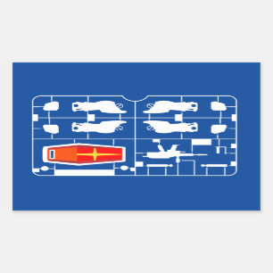Gundam rx 78 amuro-ray-Gunpla-Builder-Runner-Hobby Rechteckiger Aufkleber