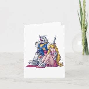 Gundam und Moon a Mecha Magical Crossover Karte