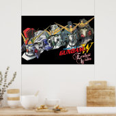 Gundam Wing Endless Waltz Alle fünf Poster (Küche)