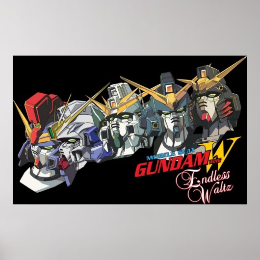 Gundam Wing Endless Waltz Alle fünf Poster (Vorne)