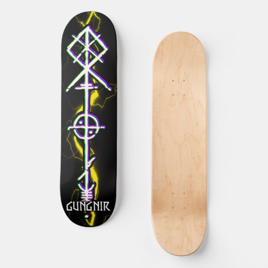 Gungnir Odin Spear White Skateboard (Vorderseite)