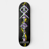 Gungnir Odin Spear White Skateboard (Vorderseite)
