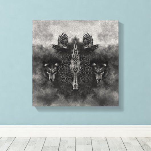 Gungnir - Odin-Sprecherin Leinwanddruck (Insitu (Holzboden))