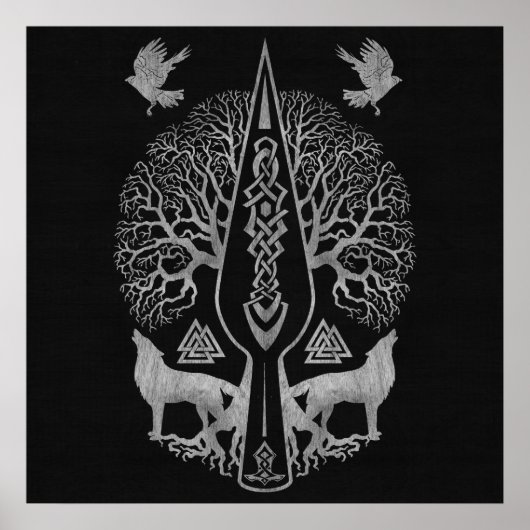 Gungnir - Speer of Odin and Tree of life - Poster (Vorne)