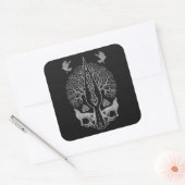 Gungnir - Speer of Odin and Tree of life - Quadratischer Aufkleber (Umschlag)