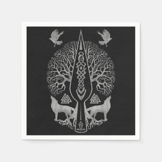 Gungnir - Speer of Odin and Tree of life - Serviette (Vorderseite)