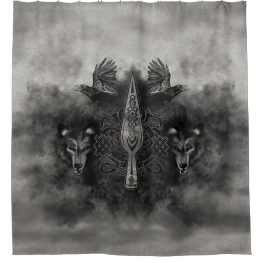 Gungnir - Stange von Odin Duschvorhang (Vorderseite)