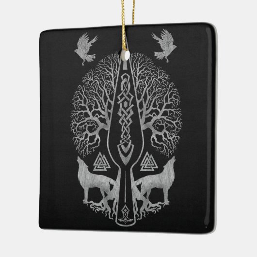 Gungnir - Stange von Odin und Baum des Lebens - Keramikornament (Links)