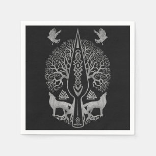 Gungnir - Stange von Odin und Baum des Lebens - Serviette