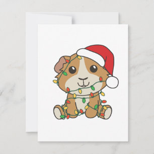 Guniea Pig Weihnachts Winter Tiere Urlaub Feiertagskarte
