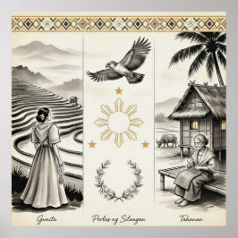 Gunita-Perlen des Ostens-Heimat-FilipinoErbe Poster