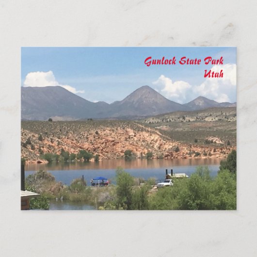 Gunlock Staat Park - Utah Postkarte (Vorderseite)