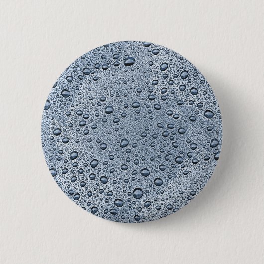 Gunmetal-graue Wassertropfen Button (Vorderseite)