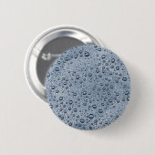 Gunmetal-graue Wassertropfen Button (Vorne & Hinten)
