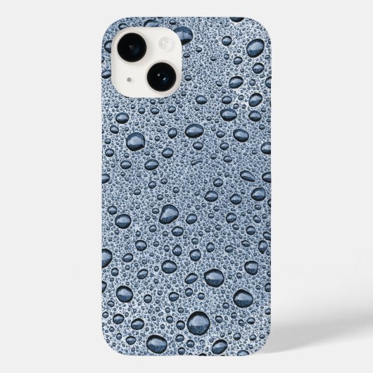 Gunmetal-graue Wassertropfen Case-Mate iPhone Hülle (Rückseite)