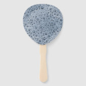 Gunmetal-graue Wassertropfen Fächer (Rückseite)