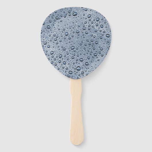 Gunmetal-graue Wassertropfen Fächer (Vorderseite)