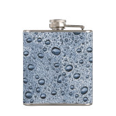 Gunmetal-graue Wassertropfen Flachmann (Rückseite)