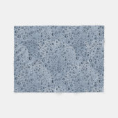 Gunmetal-graue Wassertropfen Fleecedecke (Vorderseite (Horizontal))