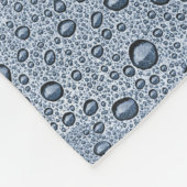 Gunmetal-graue Wassertropfen Fleecedecke (Ecke)