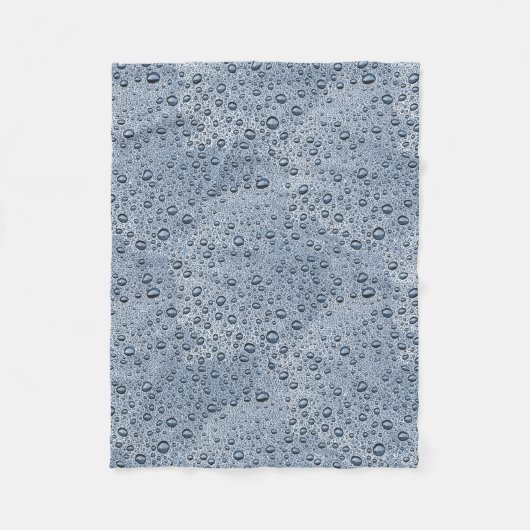 Gunmetal-graue Wassertropfen Fleecedecke (Vorderseite)