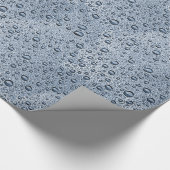 Gunmetal-graue Wassertropfen Geschenkpapier (Ecke)