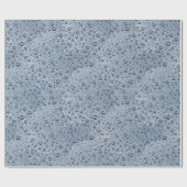Gunmetal-graue Wassertropfen Geschenkpapier (Flach)