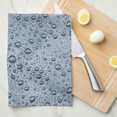 Gunmetal-graue Wassertropfen Geschirrtuch (Viertel Falte)