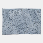 Gunmetal-graue Wassertropfen Geschirrtuch (Horizontal)