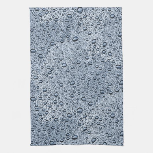 Gunmetal-graue Wassertropfen Geschirrtuch (Vertikal)