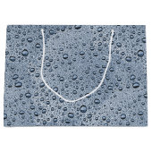 Gunmetal-graue Wassertropfen Große Geschenktüte (Vorderseite)