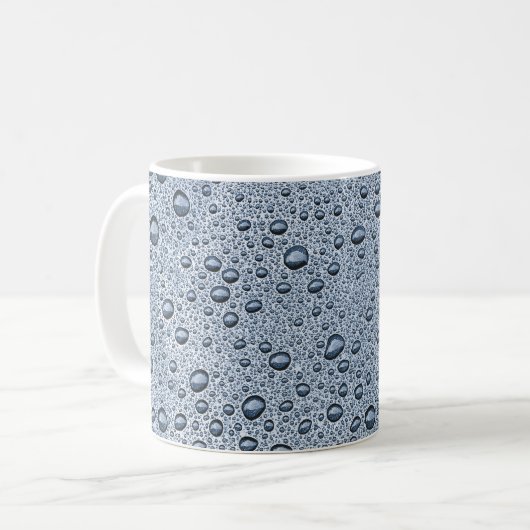 Gunmetal-graue Wassertropfen Kaffeetasse (Vorderseite Links)