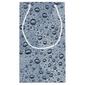 Gunmetal-graue Wassertropfen Kleine Geschenktüte (Rückseite)