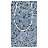 Gunmetal-graue Wassertropfen Kleine Geschenktüte (Vorderseite)
