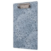 Gunmetal-graue Wassertropfen Klemmbrett (Links)