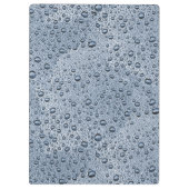 Gunmetal-graue Wassertropfen Klemmbrett (Rückseite)