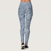 Gunmetal-graue Wassertropfen Leggings (Rückseite)